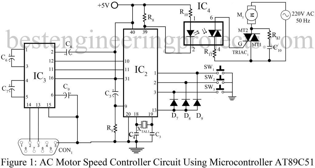 Rangkaian speed controller pwm motor dc mosfet